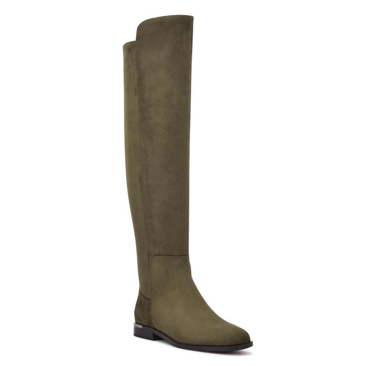 Botas Nine West Allair Anchos Calf Over the Knee Mujer Verde Oliva | 5641GAXHD