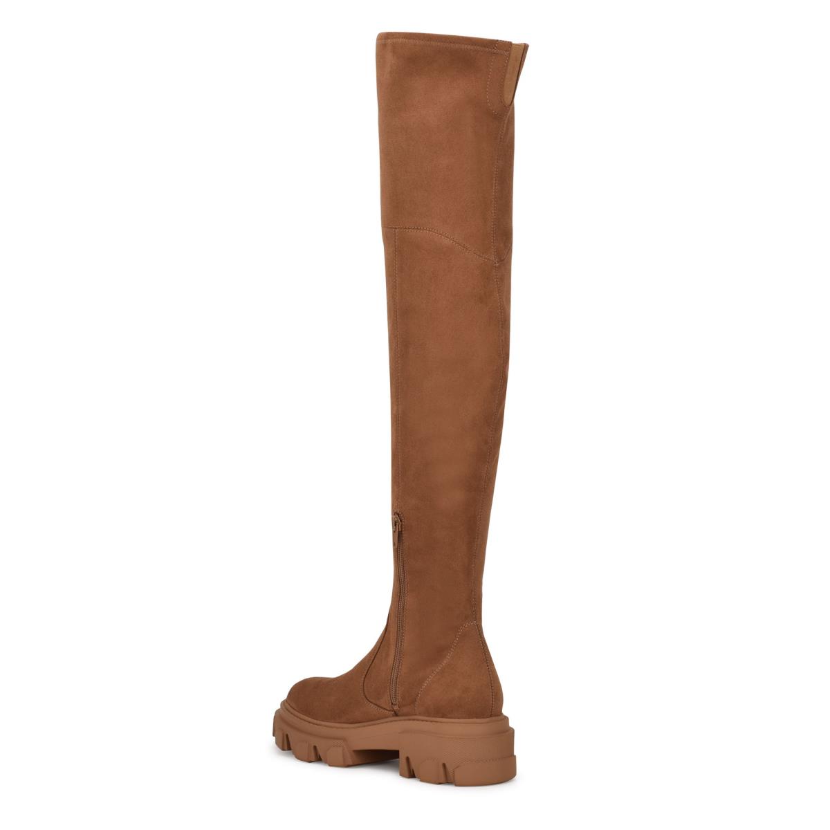 Botas Nine West Cellie Over the Knee Lug Sole Mujer Marrones | 9283OTFZK