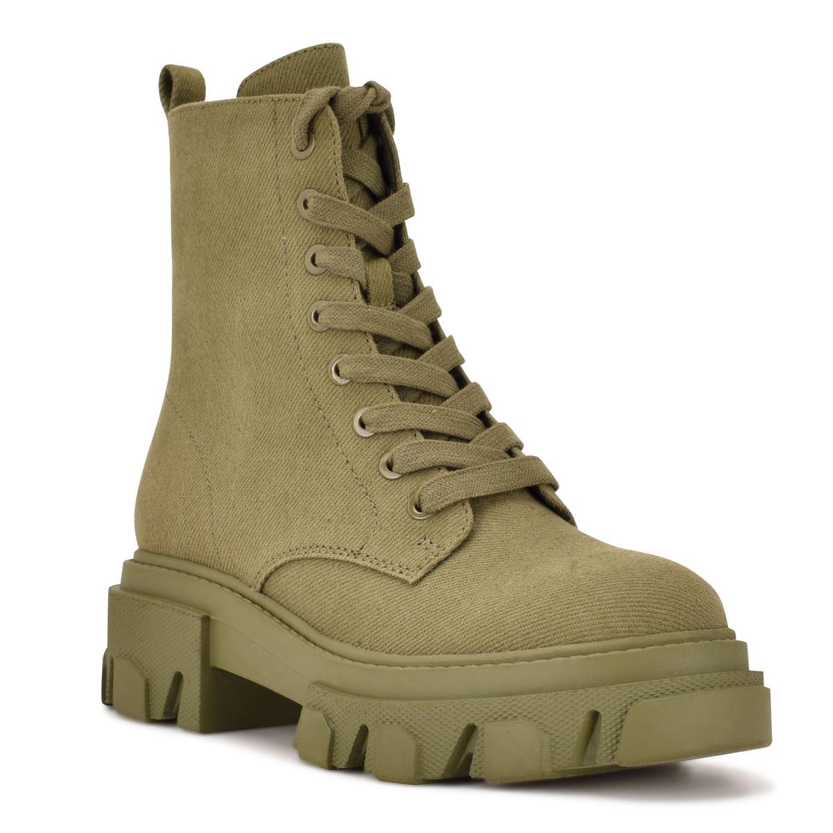 Botas Nine West Clover Lug Sole Mujer Verde Oliva | 2481VRWFJ