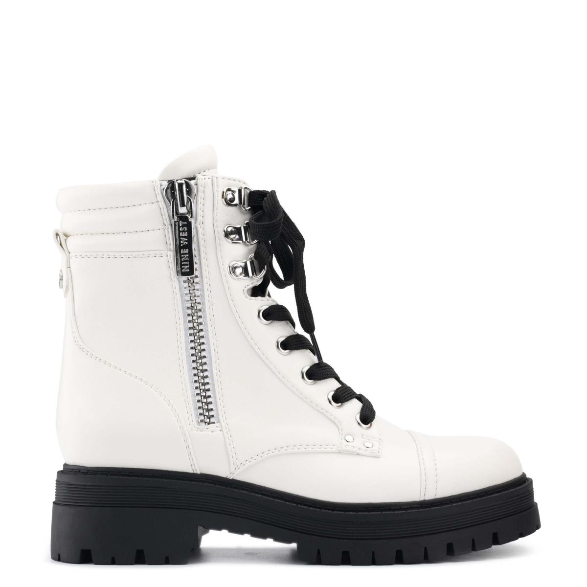 Botas Nine West Prinze Lug Sole Mujer Blancas | 9473HXVSD