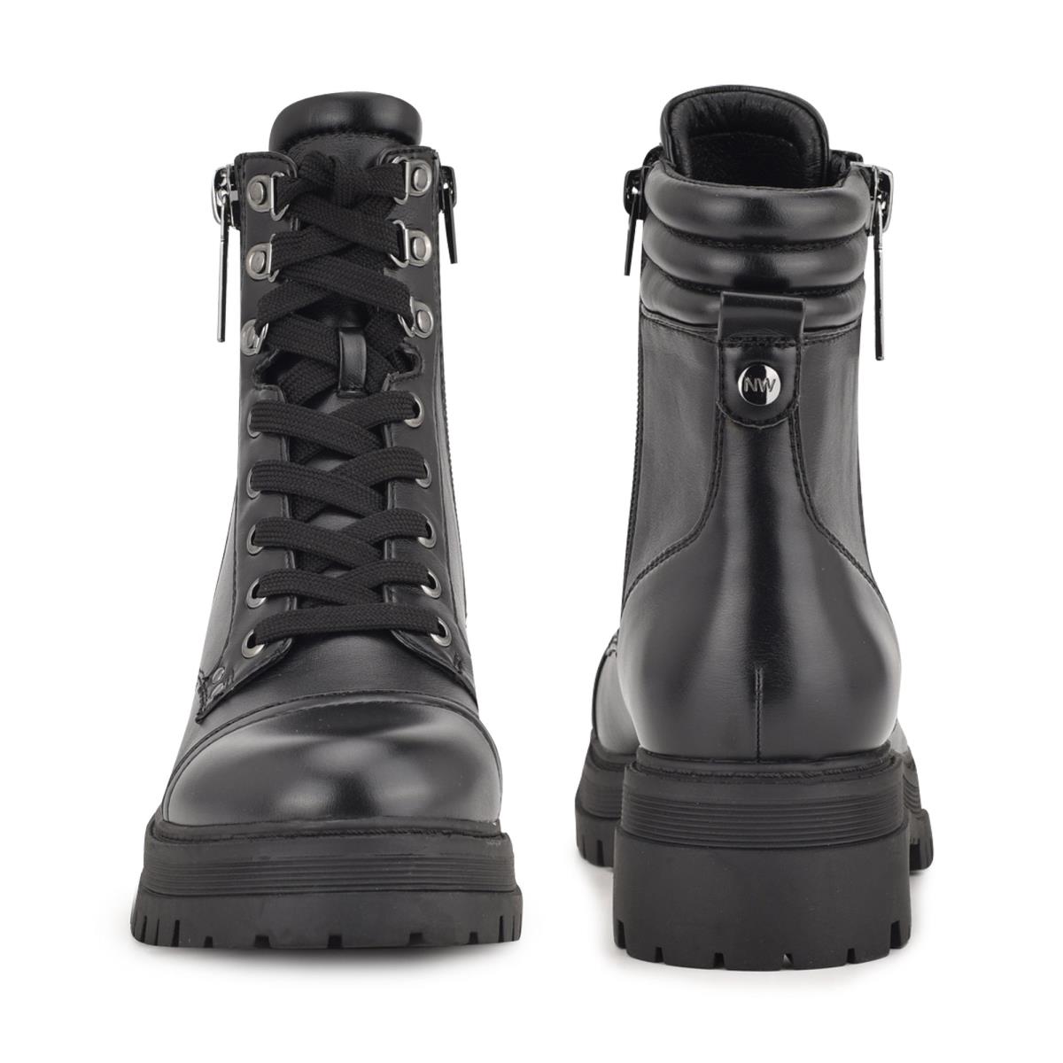 Botas Nine West Prinze Lug Sole Mujer Negras | 4971ERQJN