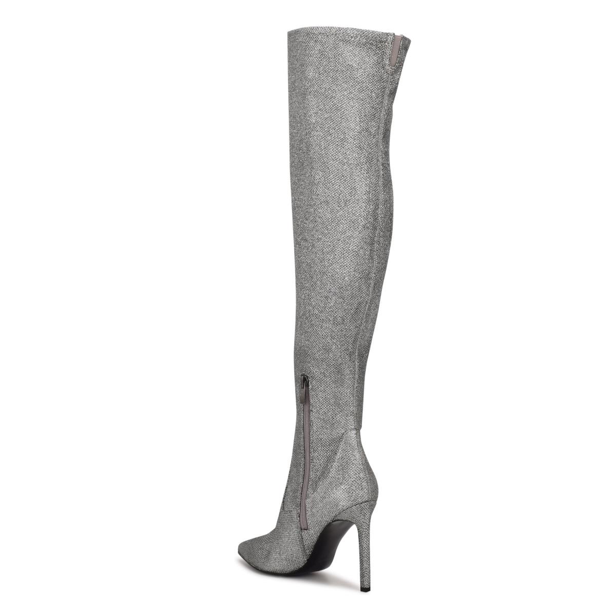 Botas Nine West Tacy Over The Knee Mujer Azules Gris | 3186XUTZV