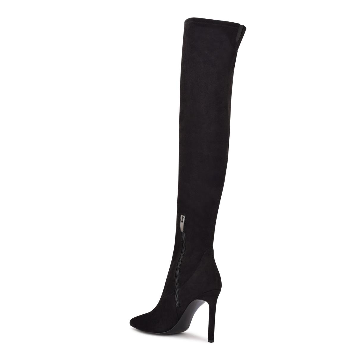 Botas Nine West Tacy Over The Knee Mujer Negras | 4628RUCMN