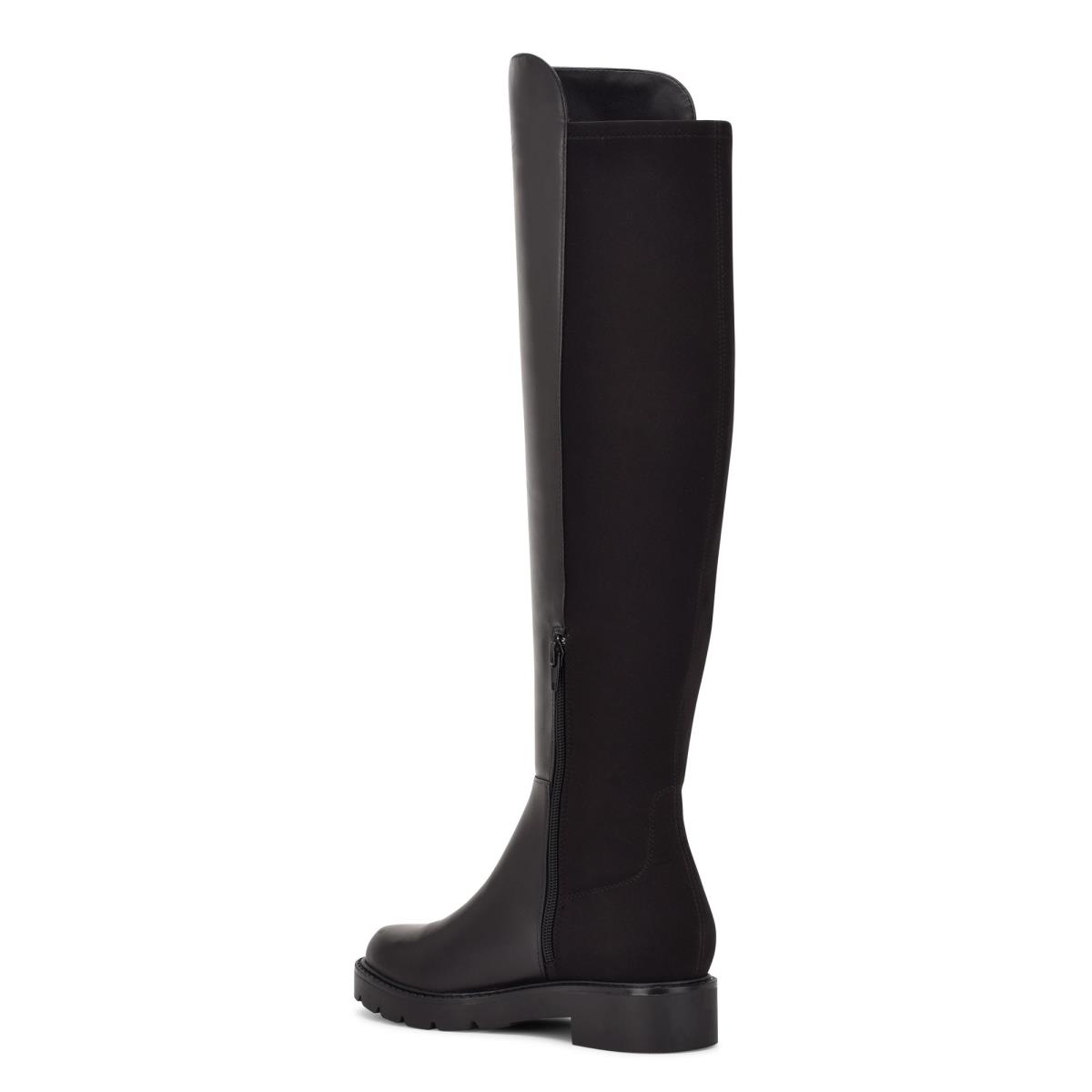 Botas Nine West Tread Over The Knee Lug Sole Mujer Negras | 7018JBICM