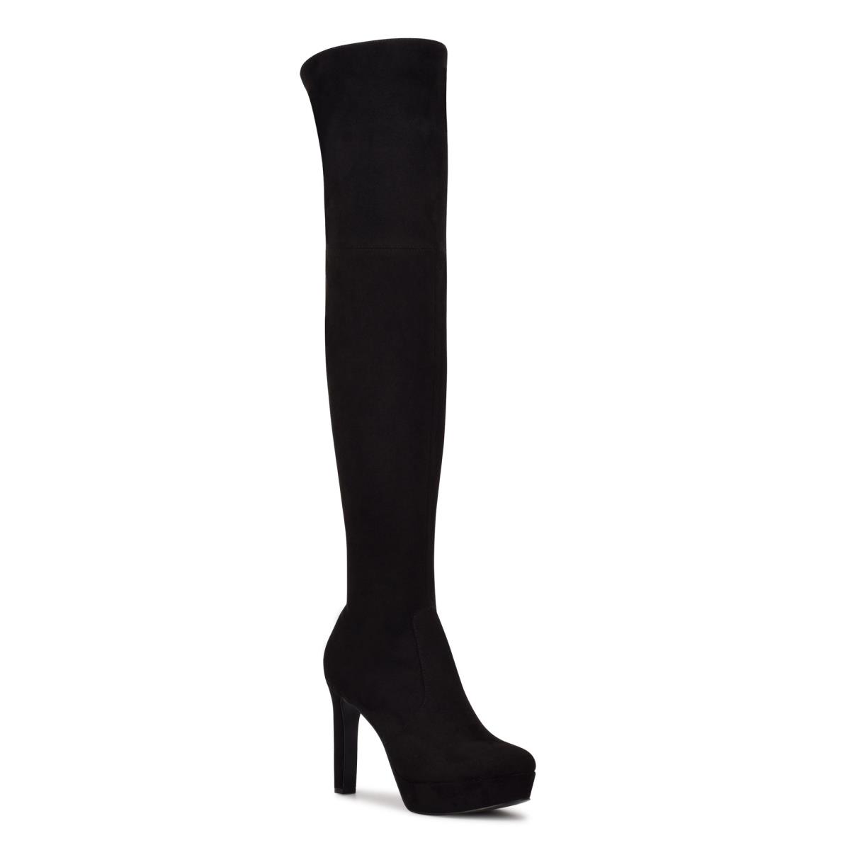 Botas Plataforma Nine West Gotcha Anchos Calf Over the Knee Mujer Negras | 2475LBKXY