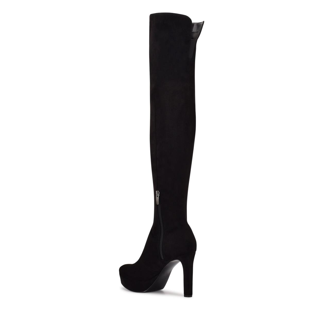 Botas Plataforma Nine West Gotcha Anchos Calf Over the Knee Mujer Negras | 2475LBKXY