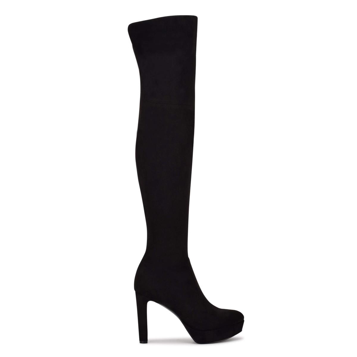 Botas Plataforma Nine West Gotcha Anchos Calf Over the Knee Mujer Negras | 2475LBKXY