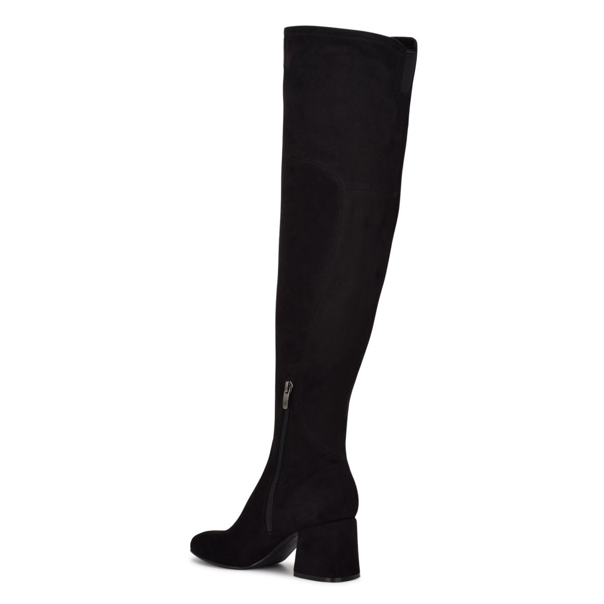 Botas de Tacon Nine West Blocky Over The Knee Mujer Negras | 0695EMJBN