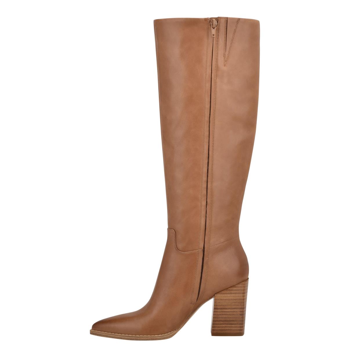 Botas de Tacon Nine West Brixe Mujer Beige | 5963MUQOW