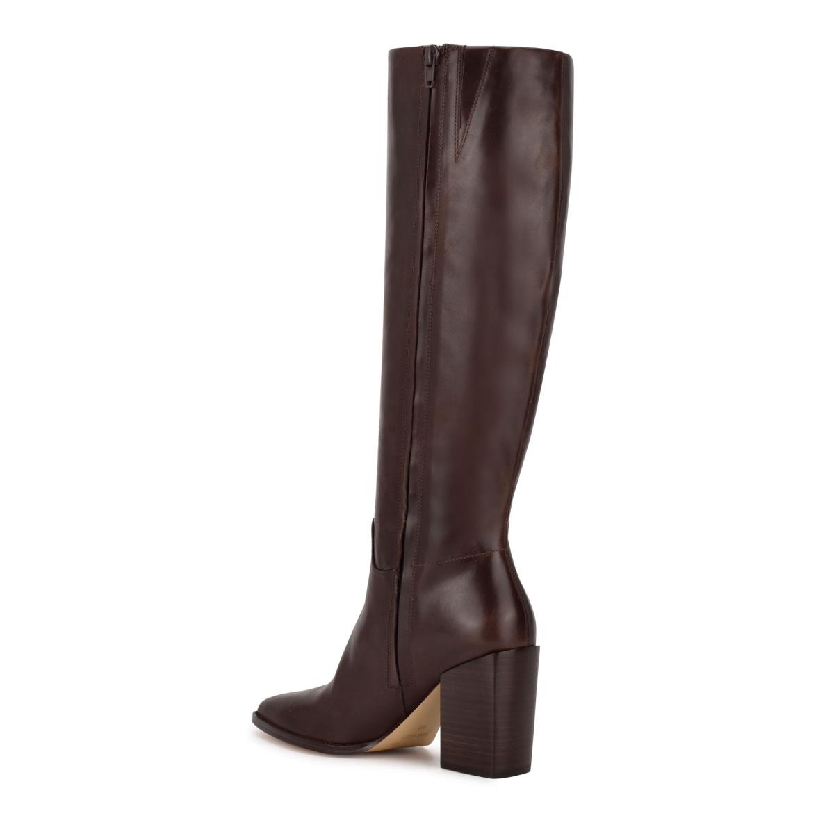 Botas de Tacon Nine West Brixe Mujer Marrones | 3980NJORV