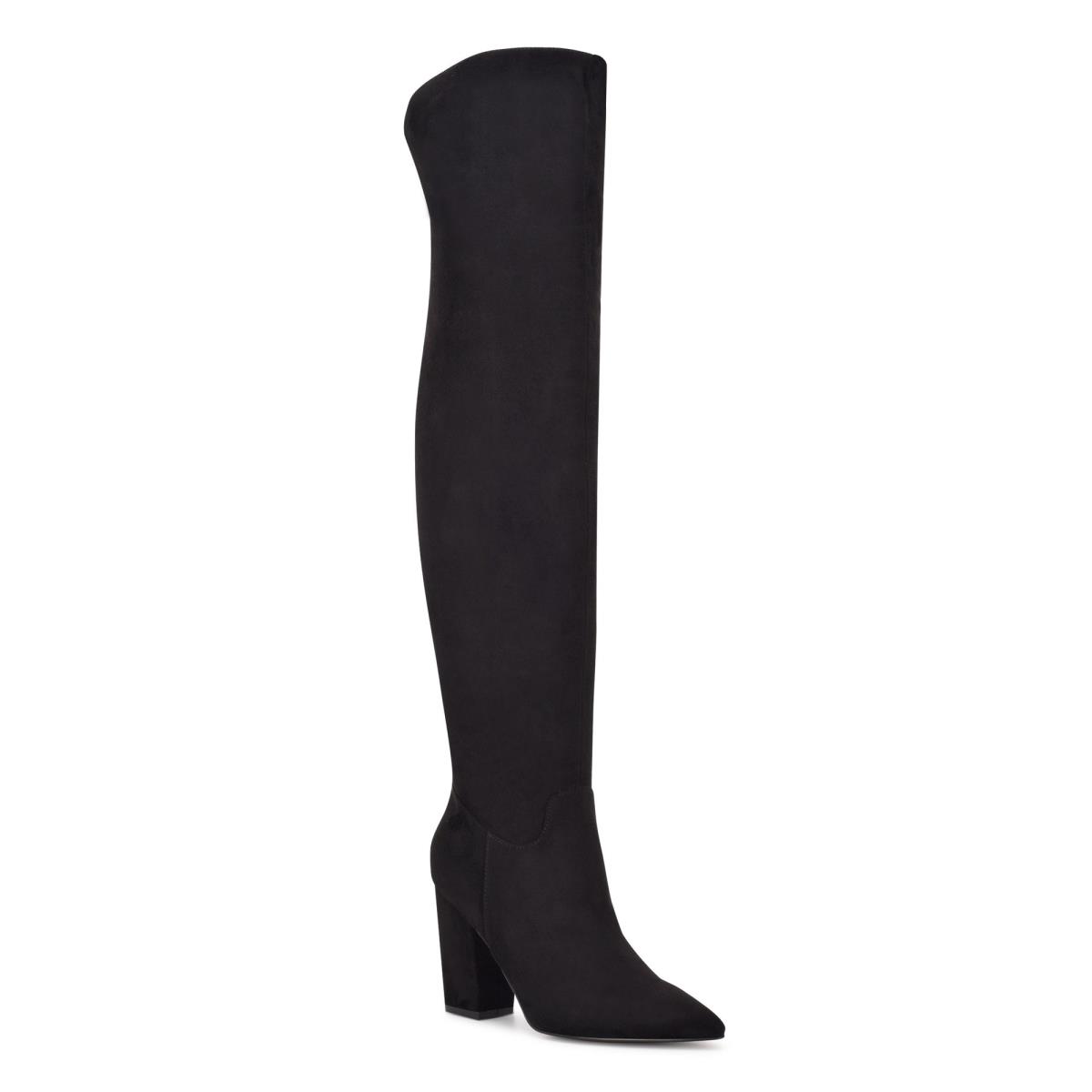 Botas de Tacon Nine West Goforit Over The Knee Mujer Negras | 3482NSJFD