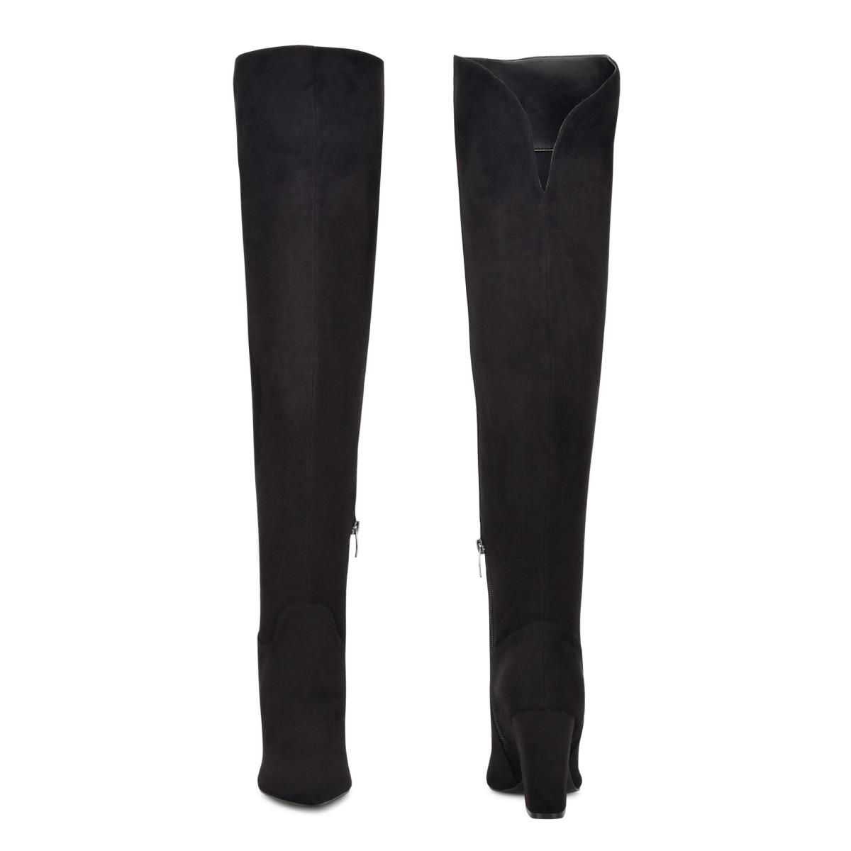 Botas de Tacon Nine West Goforit Over The Knee Mujer Negras | 3482NSJFD