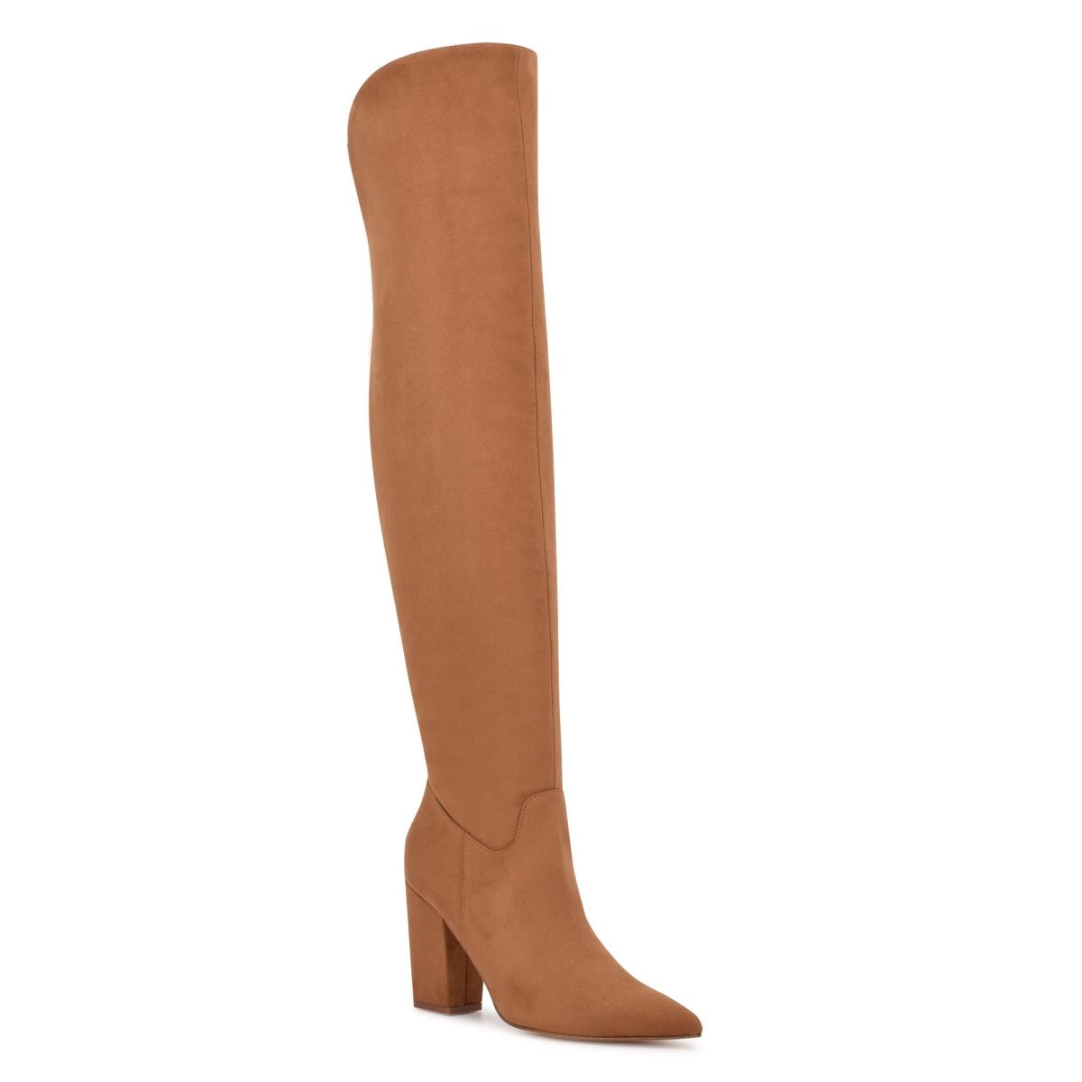 Botas de Tacon Nine West Goforit Over The Knee Mujer Marrones | 5914UIJVE