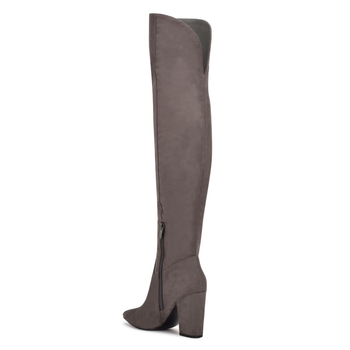 Botas de Tacon Nine West Goforit Over The Knee Mujer Gris | 7430MZJDX