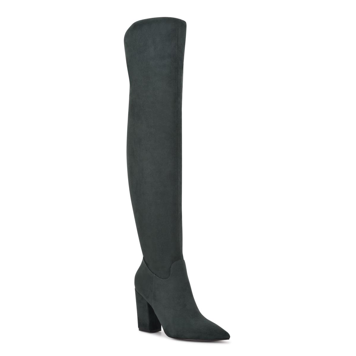 Botas de Tacon Nine West Goforit Over The Knee Mujer Negras | 9378UHNPM