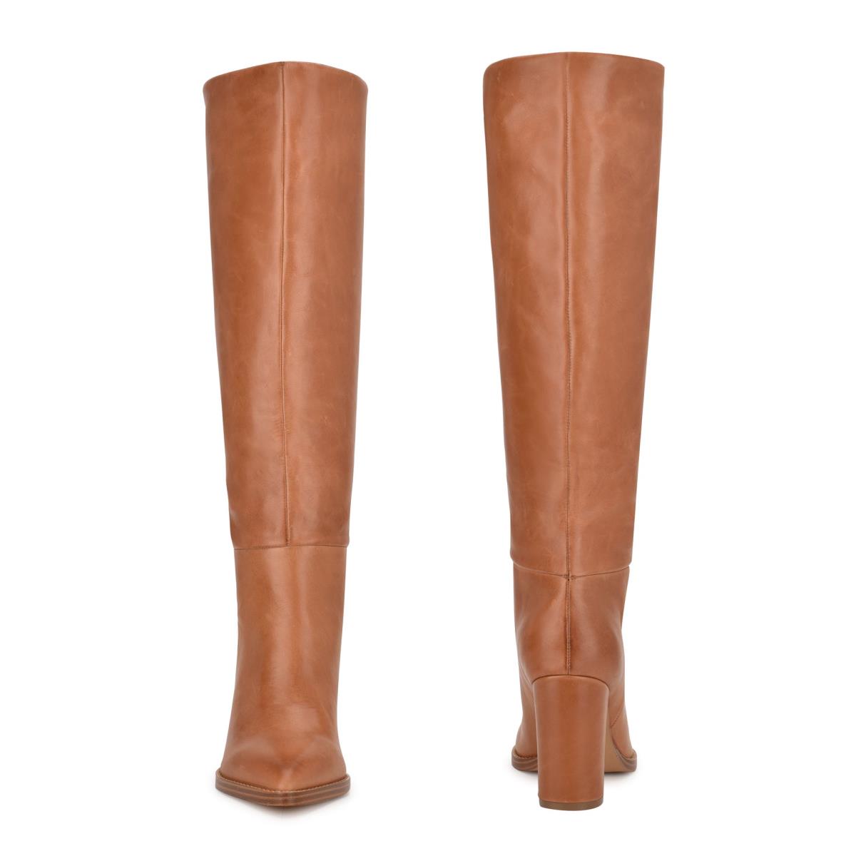 Botas de Tacon Nine West Hiya Mujer Marrones | 3476LMSYC