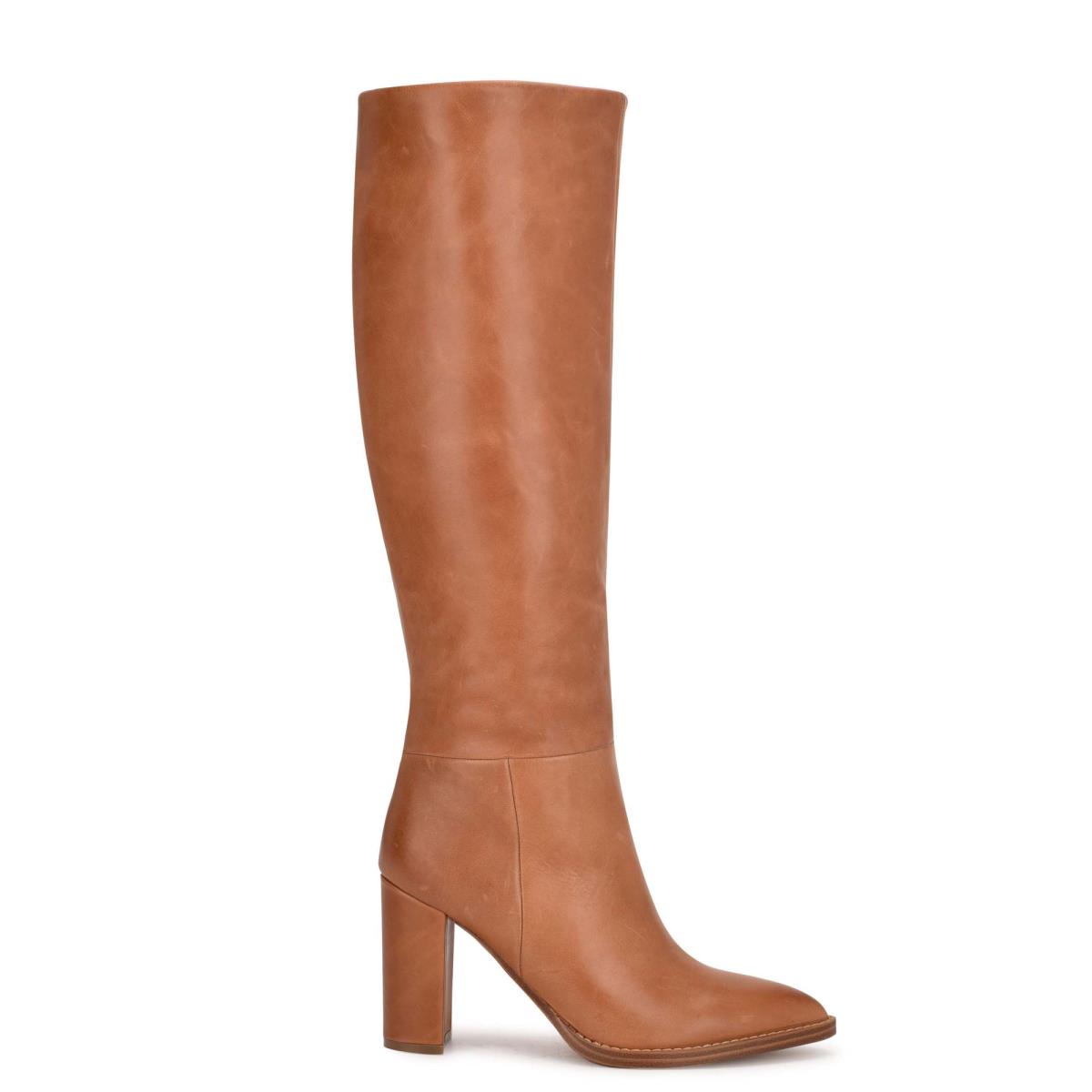 Botas de Tacon Nine West Hiya Mujer Marrones | 3476LMSYC