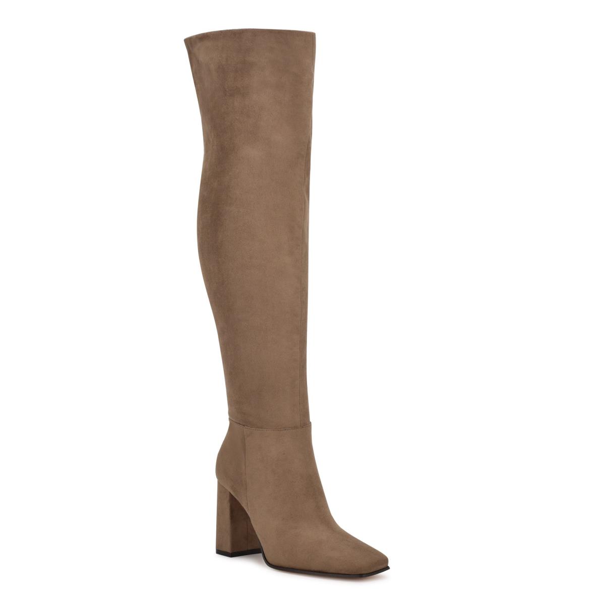 Botas de Tacon Nine West Kalida Mujer Gris | 8924MYSRB