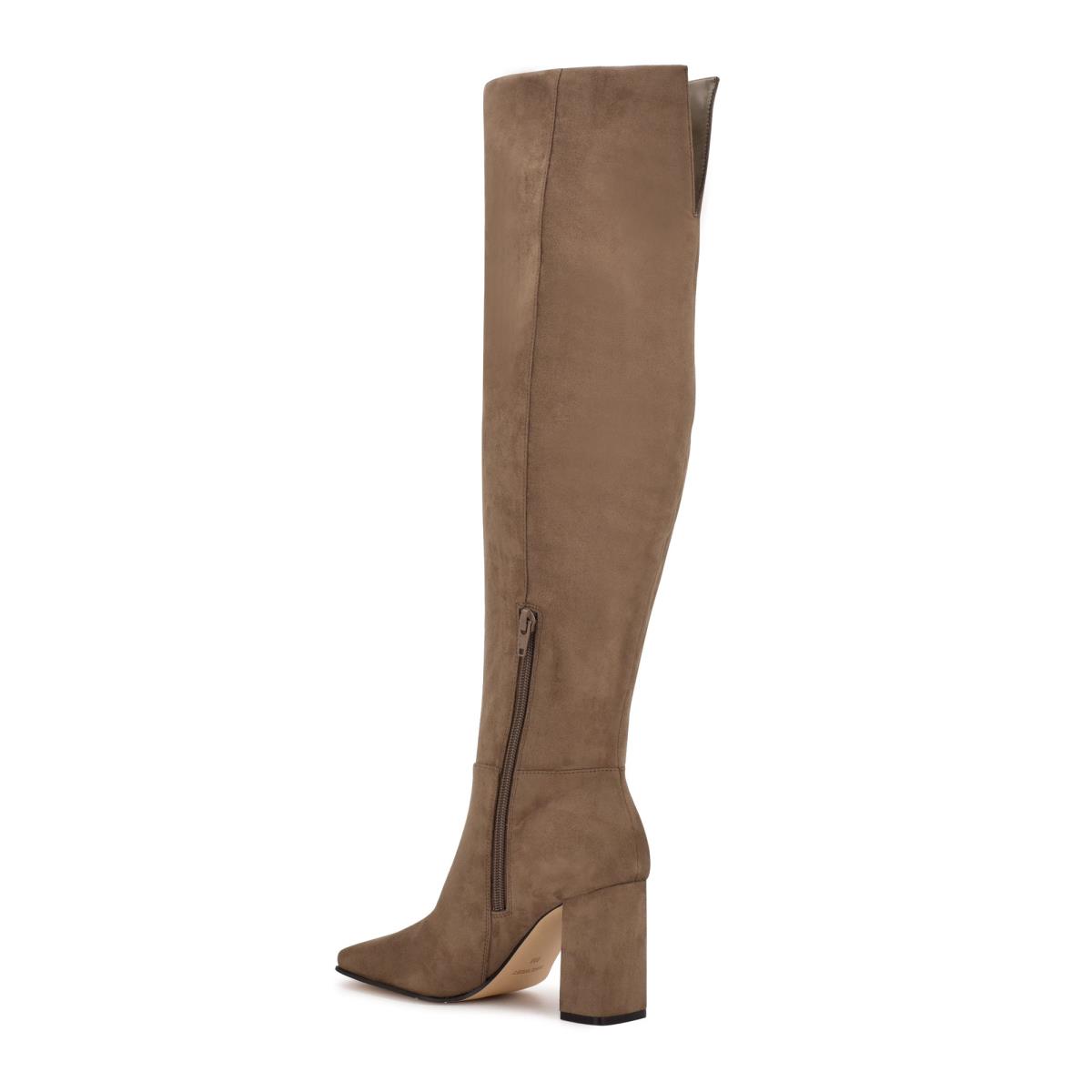 Botas de Tacon Nine West Kalida Mujer Gris | 8924MYSRB