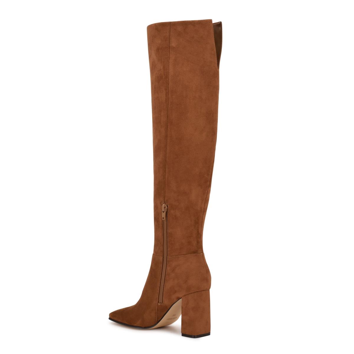 Botas de Tacon Nine West Kalida Mujer Marrones | 3129RBMFA