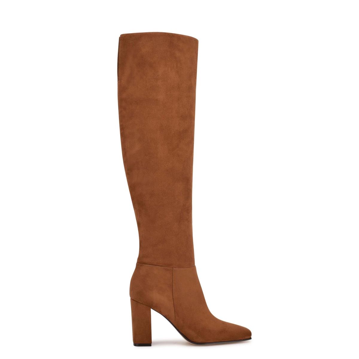 Botas de Tacon Nine West Kalida Mujer Marrones | 3129RBMFA