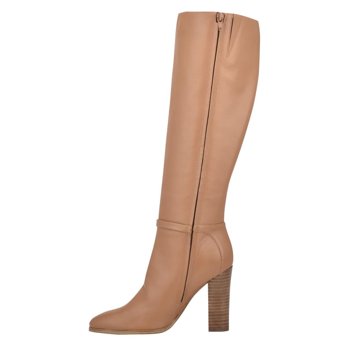 Botas de Tacon Nine West Kimy Mujer Beige | 1420LVERX