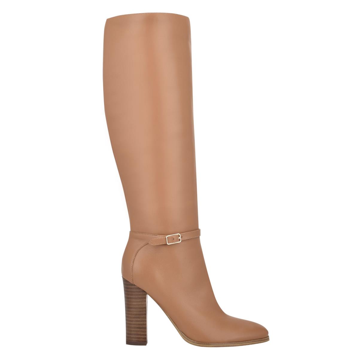 Botas de Tacon Nine West Kimy Mujer Beige | 1420LVERX