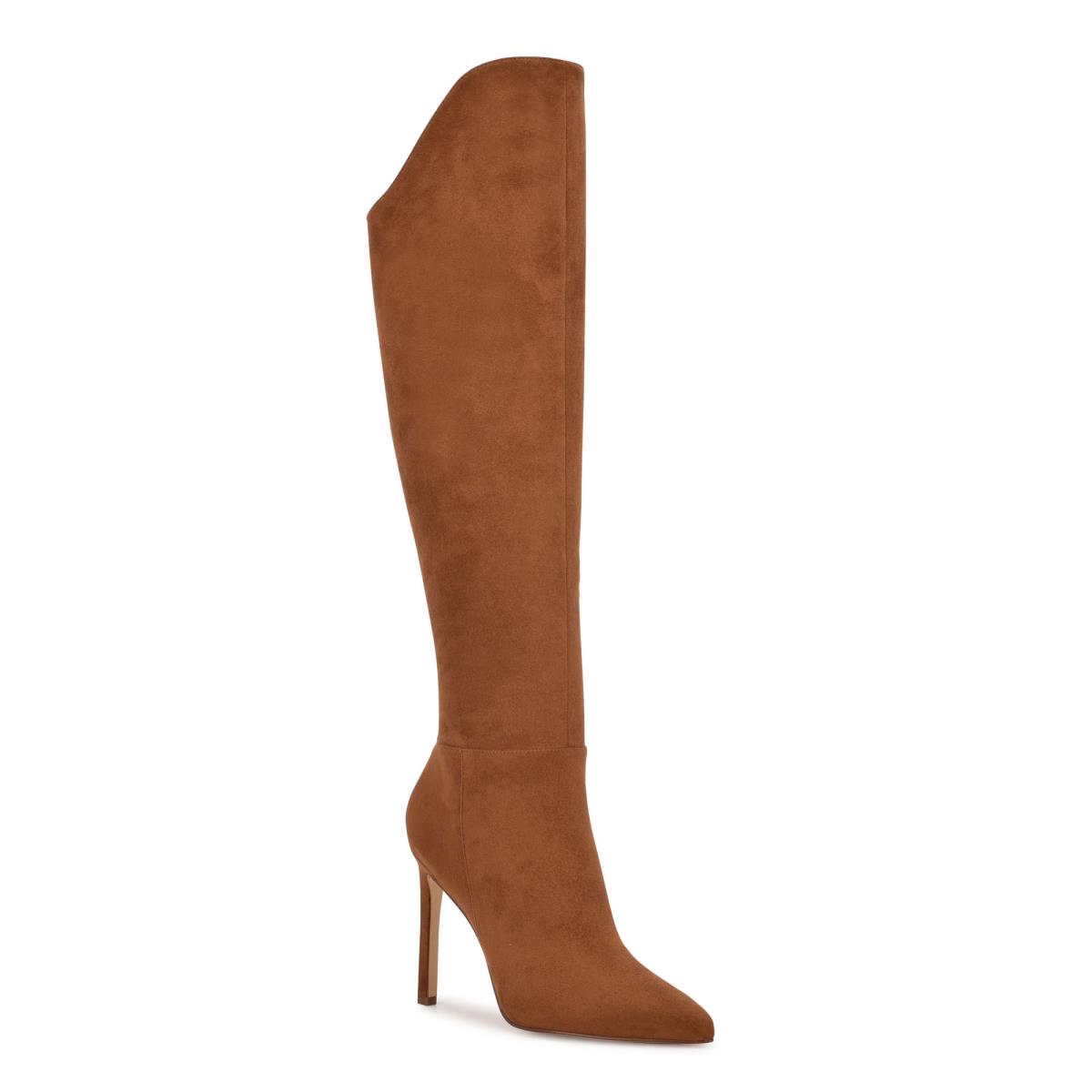 Botas de Tacon Nine West Teleena Anchos Calf Mujer Marrones | 5932AZKQE