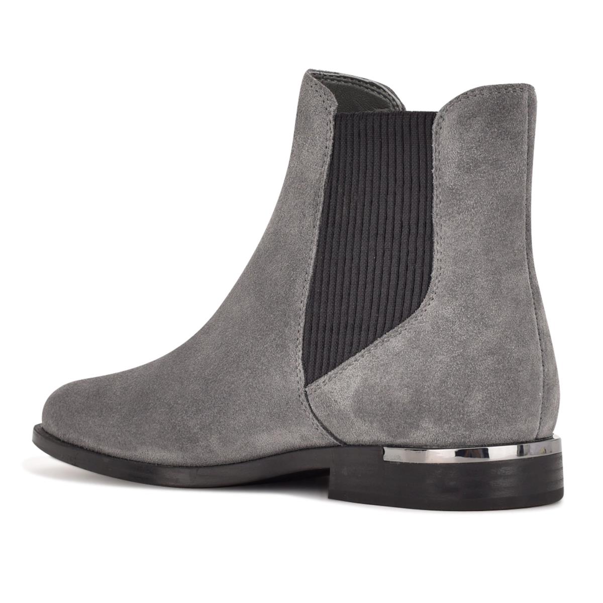 Botines Nine West Agate Chelsea Mujer Gris | 4325RFAJD