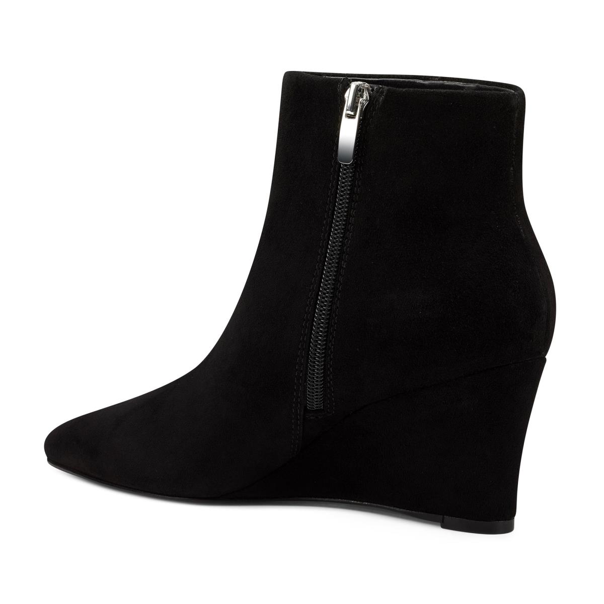 Botines Nine West Carter Wedge Mujer Negras | 6283FWVER