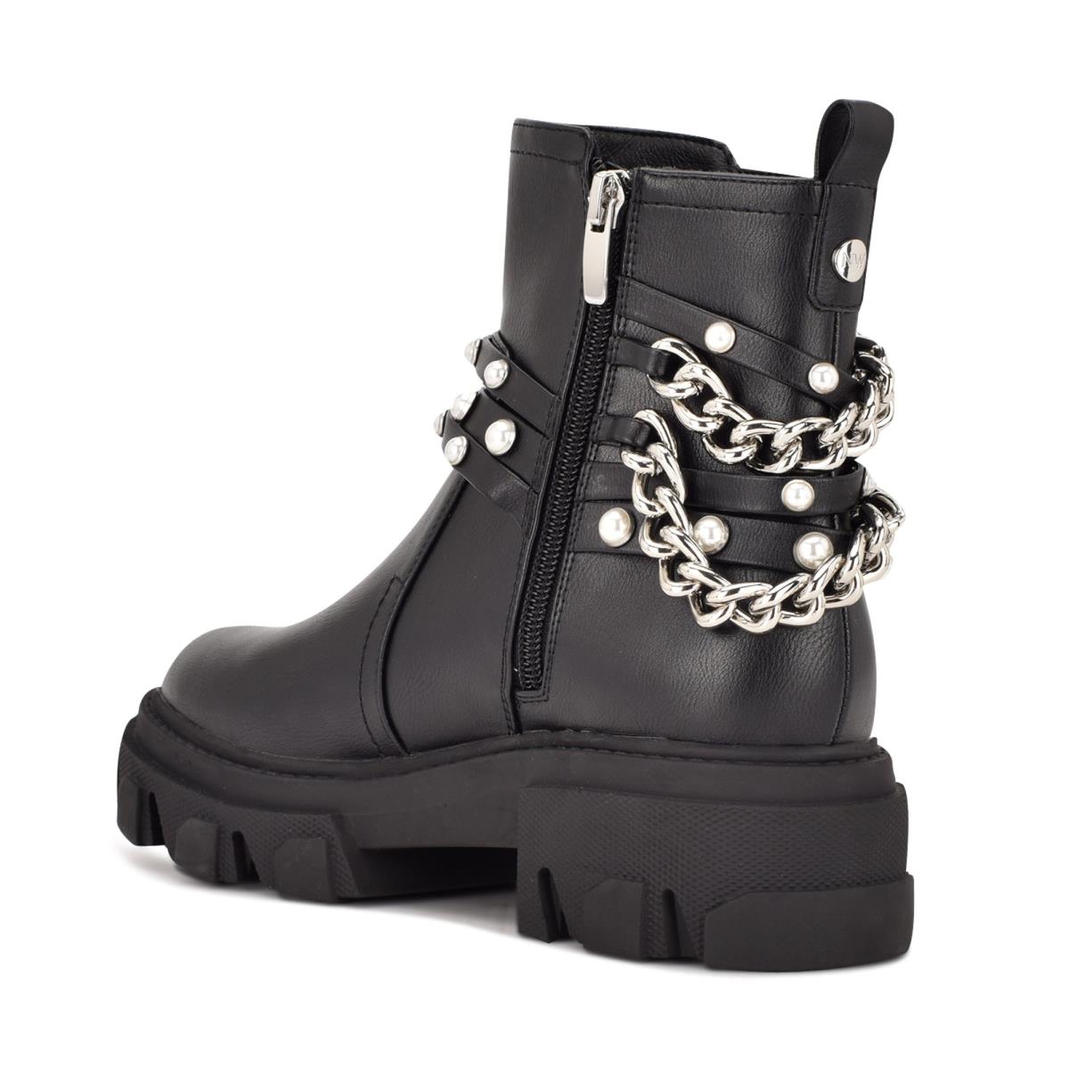 Botines Nine West Cearlz Lug Sole Mujer Negras | 6317KUNAW