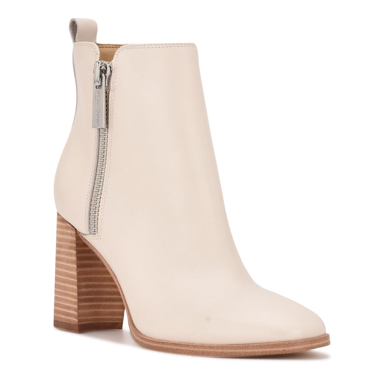 Botines Nine West Dips Block Heel Mujer Beige | 6523KYBOE