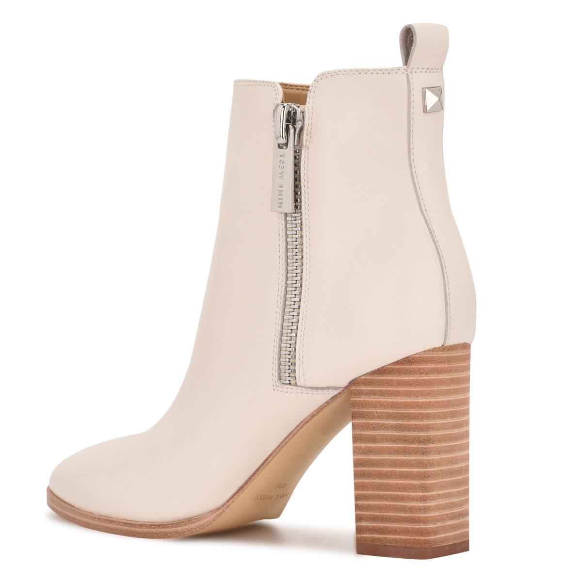 Botines Nine West Dips Block Heel Mujer Beige | 6523KYBOE