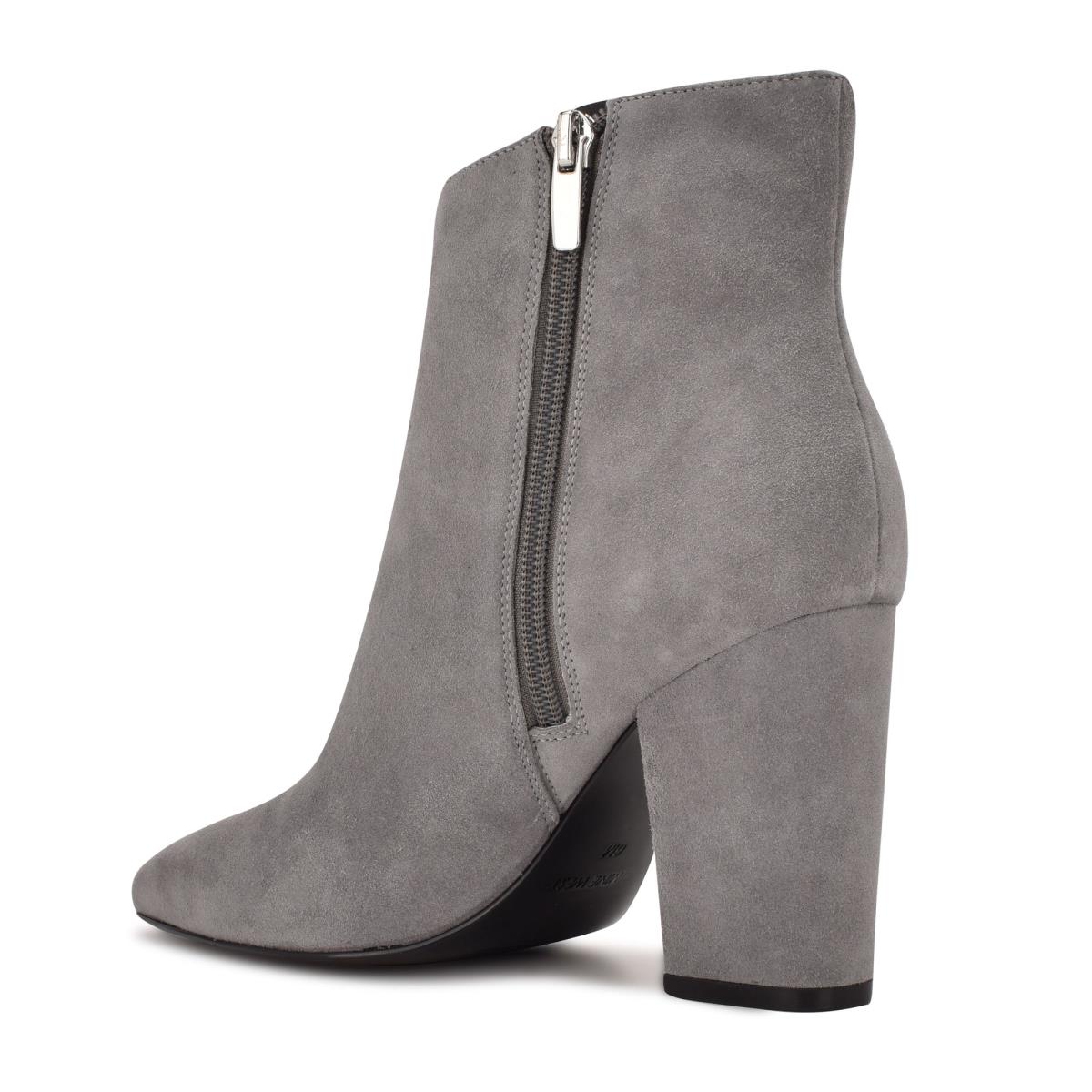 Botines Nine West Glorya Tacón Mujer Gris | 7864RYPMD