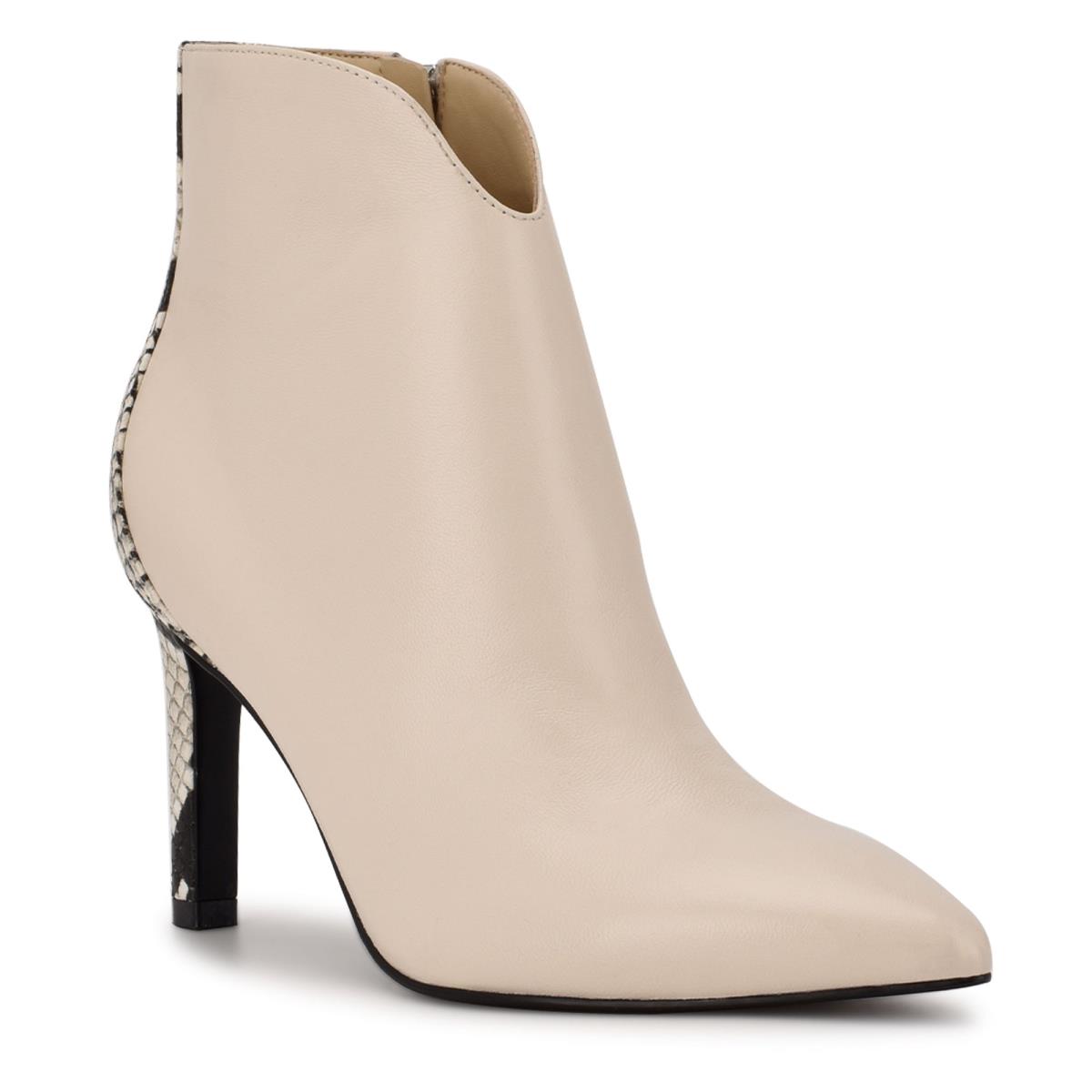 Botines Nine West Mikale Pointy Puntera Mujer Creme | 4623CEFXO