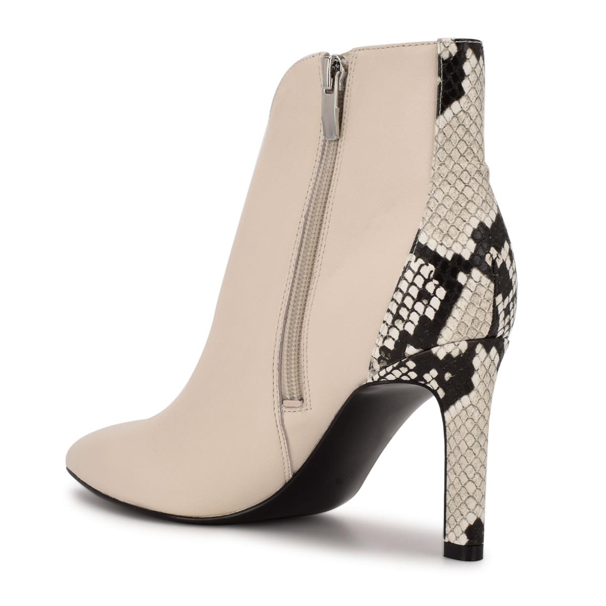 Botines Nine West Mikale Pointy Puntera Mujer Creme | 4623CEFXO