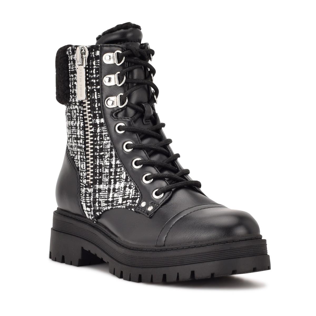 Botines Nine West Pike Combat Lug Sole Mujer Negras | 3698LXBZC