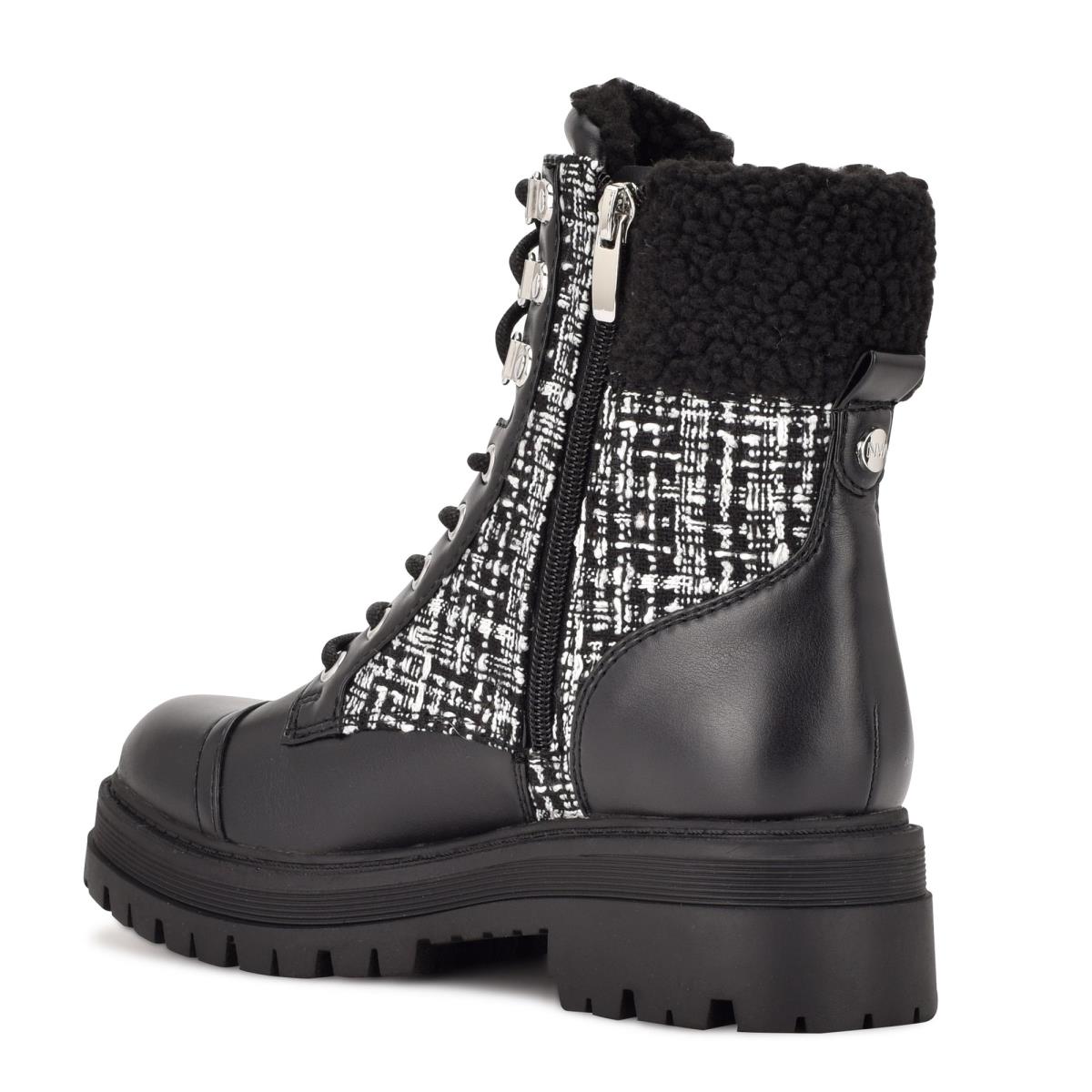 Botines Nine West Pike Combat Lug Sole Mujer Negras | 3698LXBZC