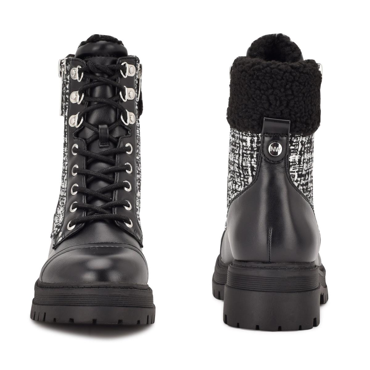 Botines Nine West Pike Combat Lug Sole Mujer Negras | 3698LXBZC