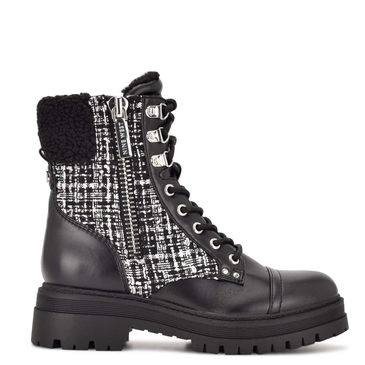 Botines Nine West Pike Combat Lug Sole Mujer Negras | 3698LXBZC