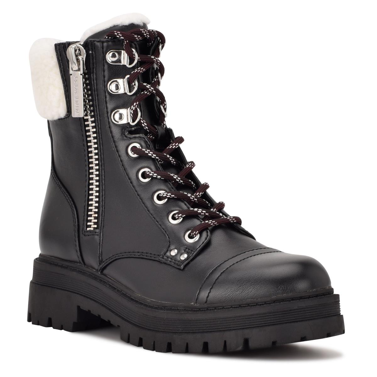 Botines Nine West Pike Combat Lug Sole Mujer Negras | 4260YVJZT