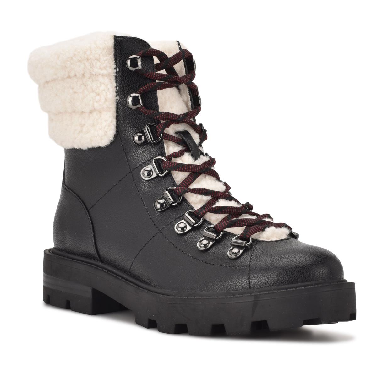 Botines Nine West Rima Combat Lug Sole Mujer Negras | 2950HXIBP