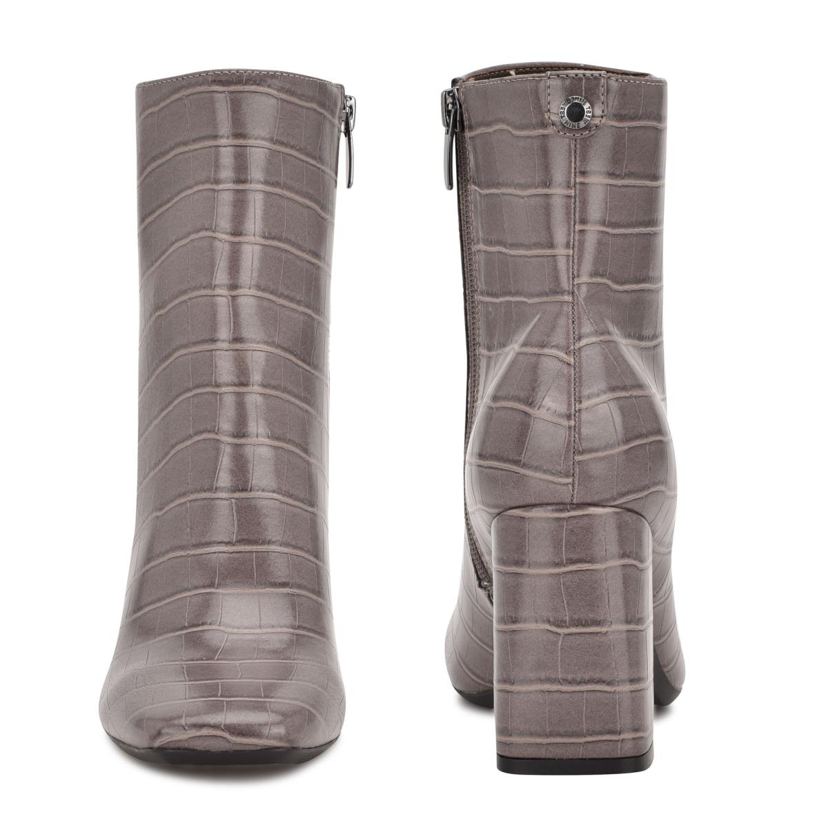 Botines Nine West Sardo 9x9 Tacón Mujer Gris | 9230VIPFN