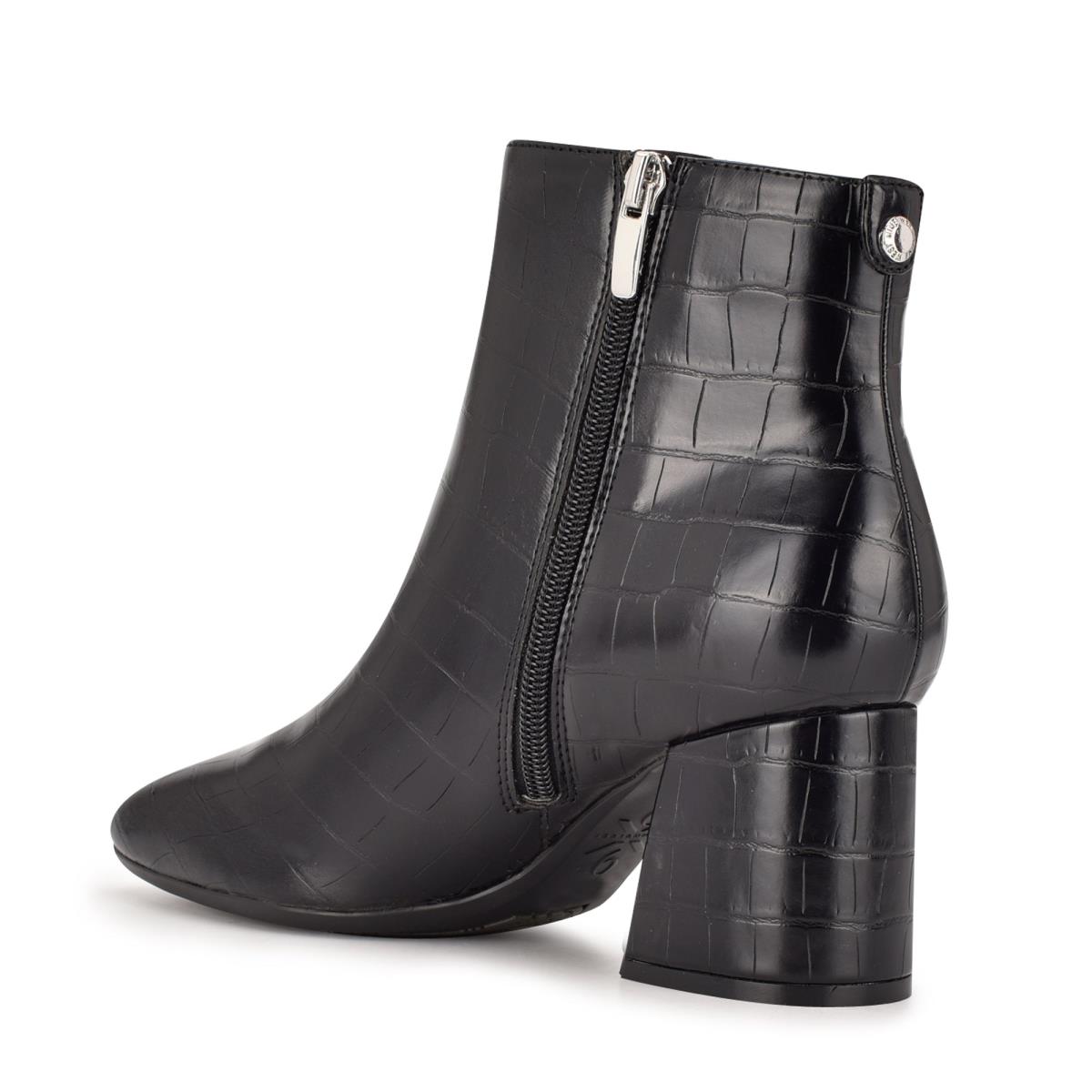 Botines Nine West Vivy 9x9 Tacón Mujer Negras | 8035GDFEL