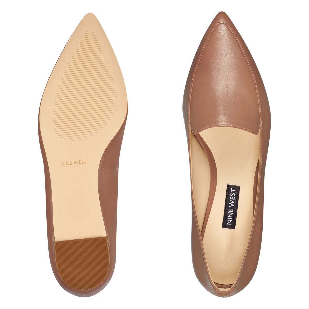 Flats Nine West Abay Smoking Mujer Beige | 2615WZOHU