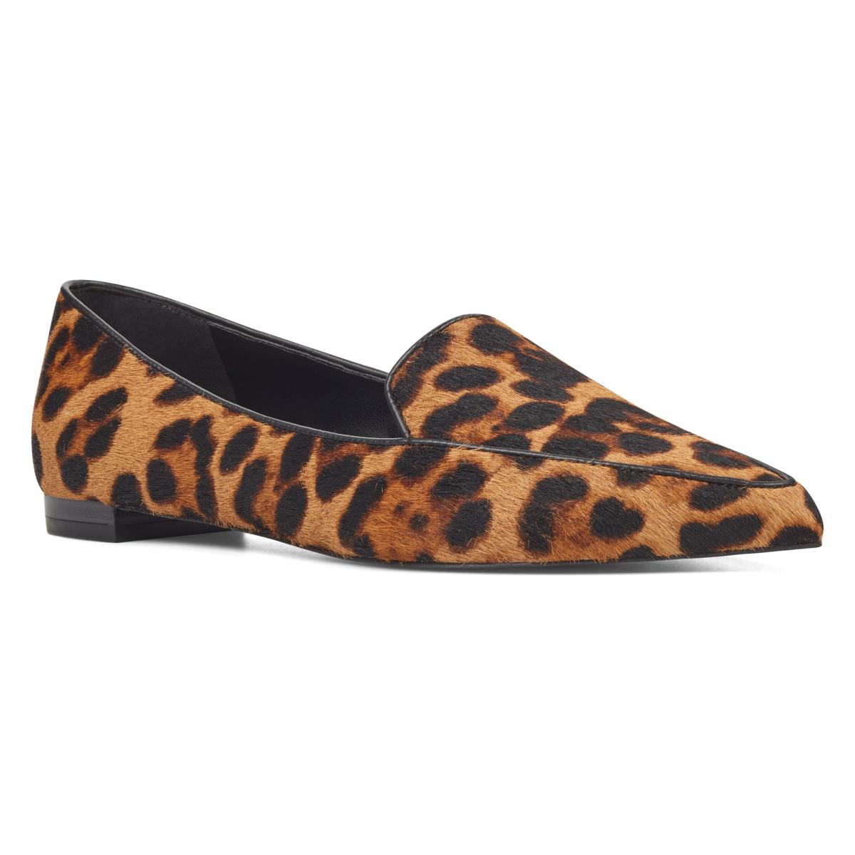 Flats Nine West Abay Smoking Mujer Leopardo | 9501KIFPX