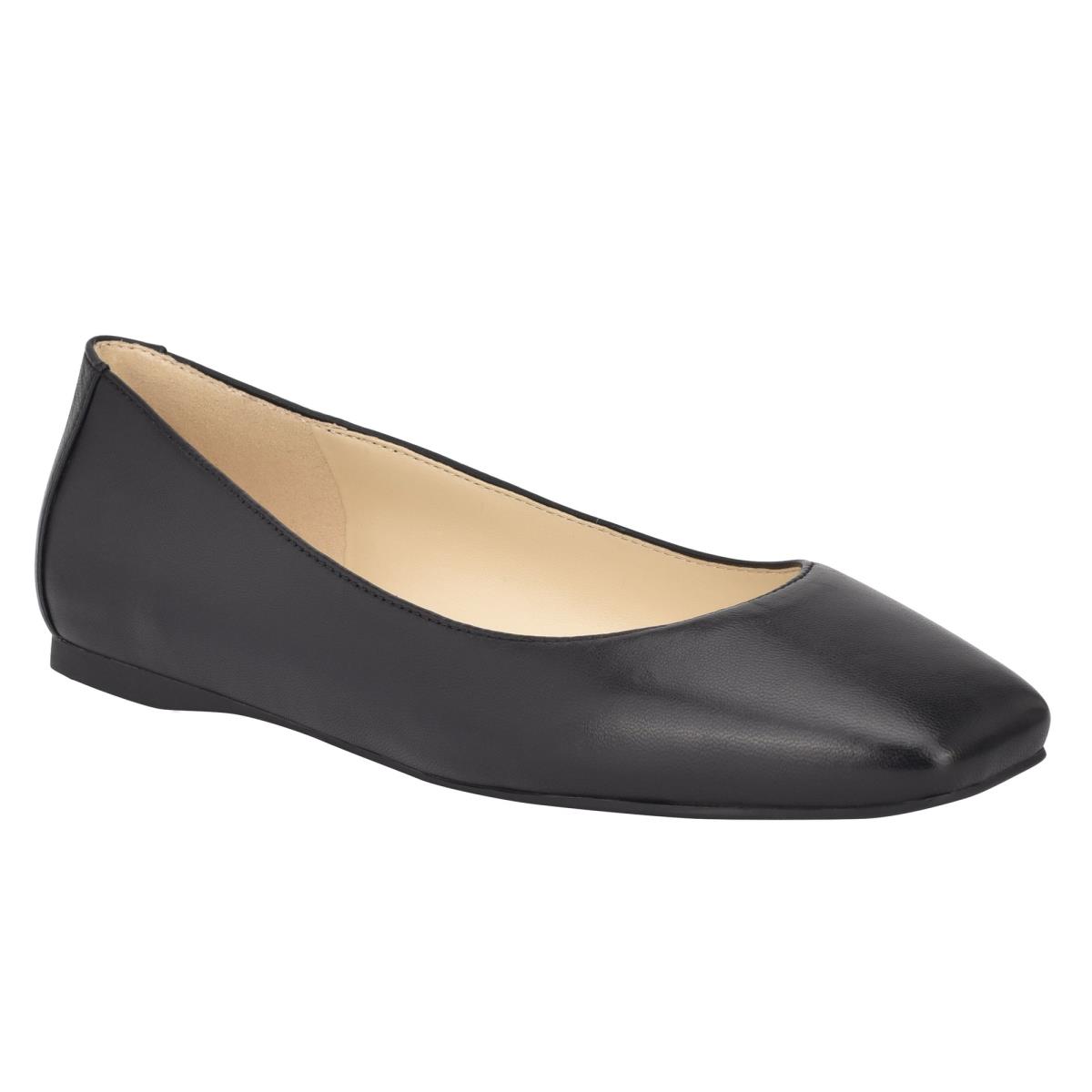 Flats Nine West Alena Square-Puntera Mujer Negras | 3049YOENW