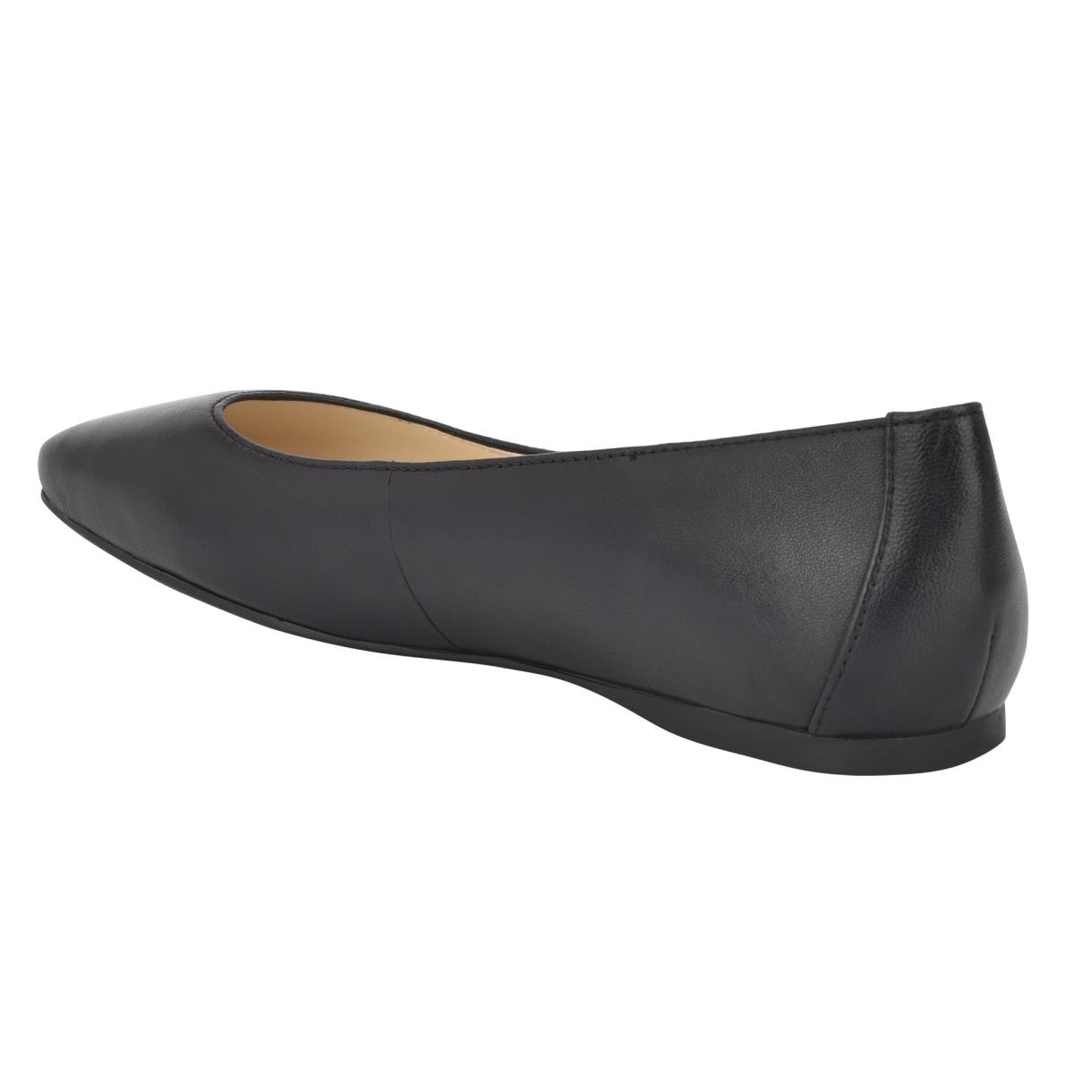 Flats Nine West Alena Square-Puntera Mujer Negras | 3049YOENW