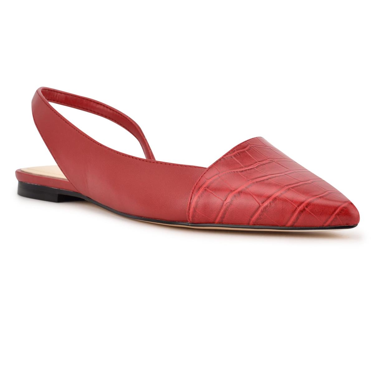 Flats Nine West Beads Destalonadas Pointy Puntera Mujer Rojas Rojas | 1860IAWEB