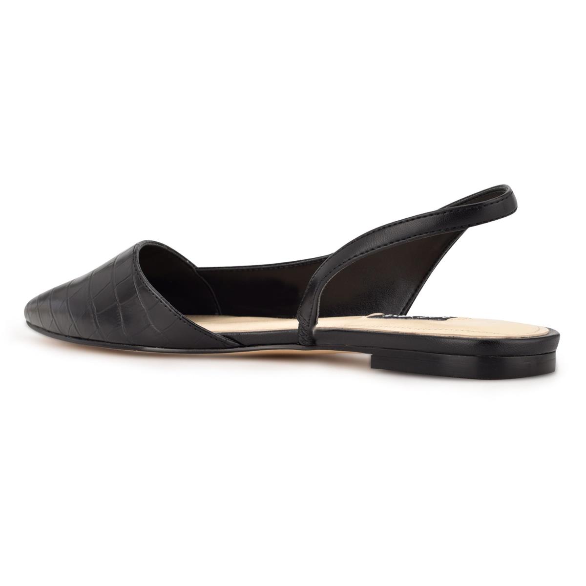 Flats Nine West Beads Destalonadas Pointy Puntera Mujer Negras Negras | 3867AFCBD